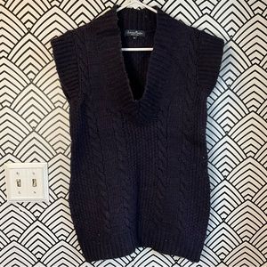 Linea Maglia Italy sweater top vest Dress Size small Navy blue vintage